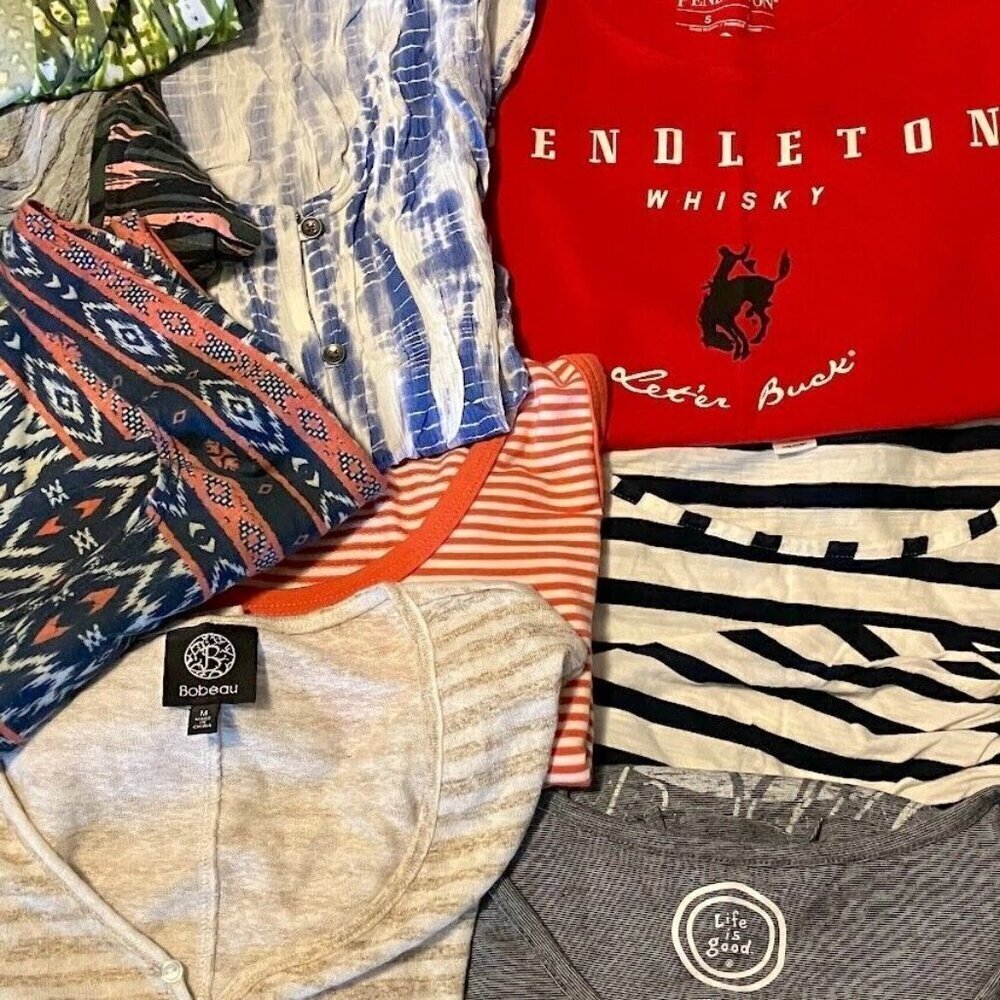 5 lb Reseller Lot Summer T-Shirts Tank Tops Assorted Sizes And Brands